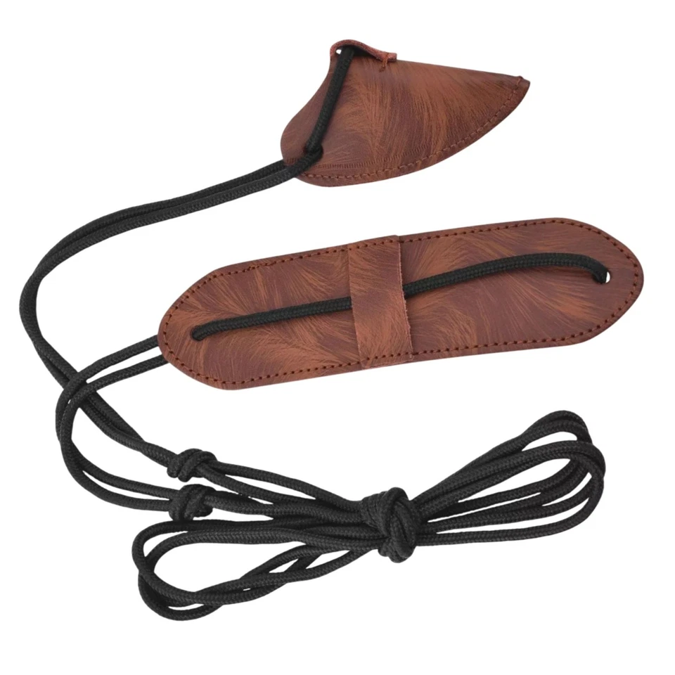 Corda Stringer Per Arco in Cuoio Marrone Per Longbow Ricurvo E Arco Tradizional - Immagine 2 di 4