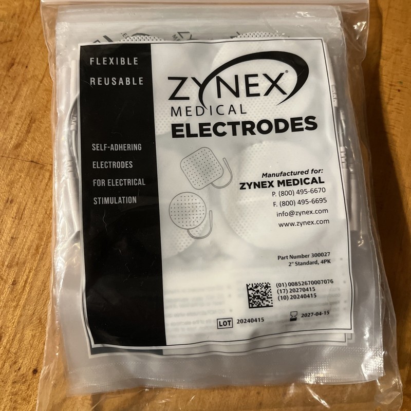 ZYNEX MEDICAL ELECTRODES 2" ROUND Pads Packs Of 4, New