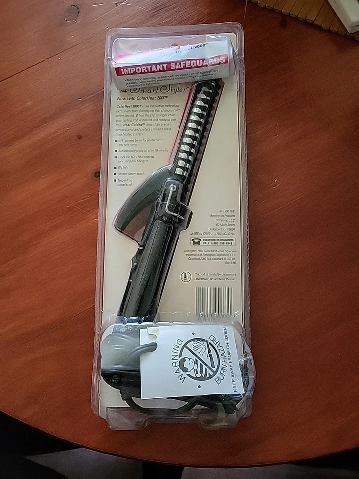 Sealed NEW Vintage 1996 Remington 3/4 Smart Styler Curly Curls Model W-3065 Bx11 - image 2 of 3