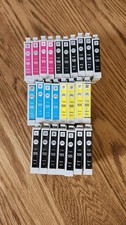 25 EPSON PRINTER INK CARTRIDGES EMPTY 125 & 126, BLACK, MAGENTA, CYAN, YELLOW