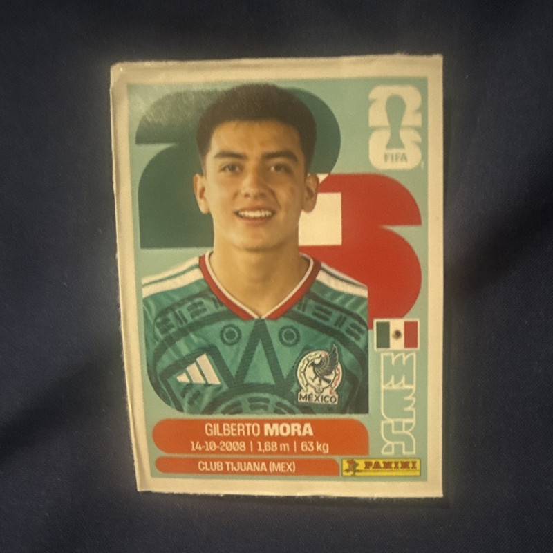 Panini FIFA World Cup 2026 Gilberto Mora Sticker Portrait Mexico Updated Set