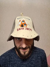 Wool sauna hat Funny sauna hats finnish style Felt accessories for banya