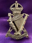 Genuine WW1/2 The Royal Irish/Ulster Rifles WM Cap Badge w/slider