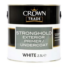 Crown Trade Strong Hold Exterior Primer Undercoat - White - 2.5 Litre