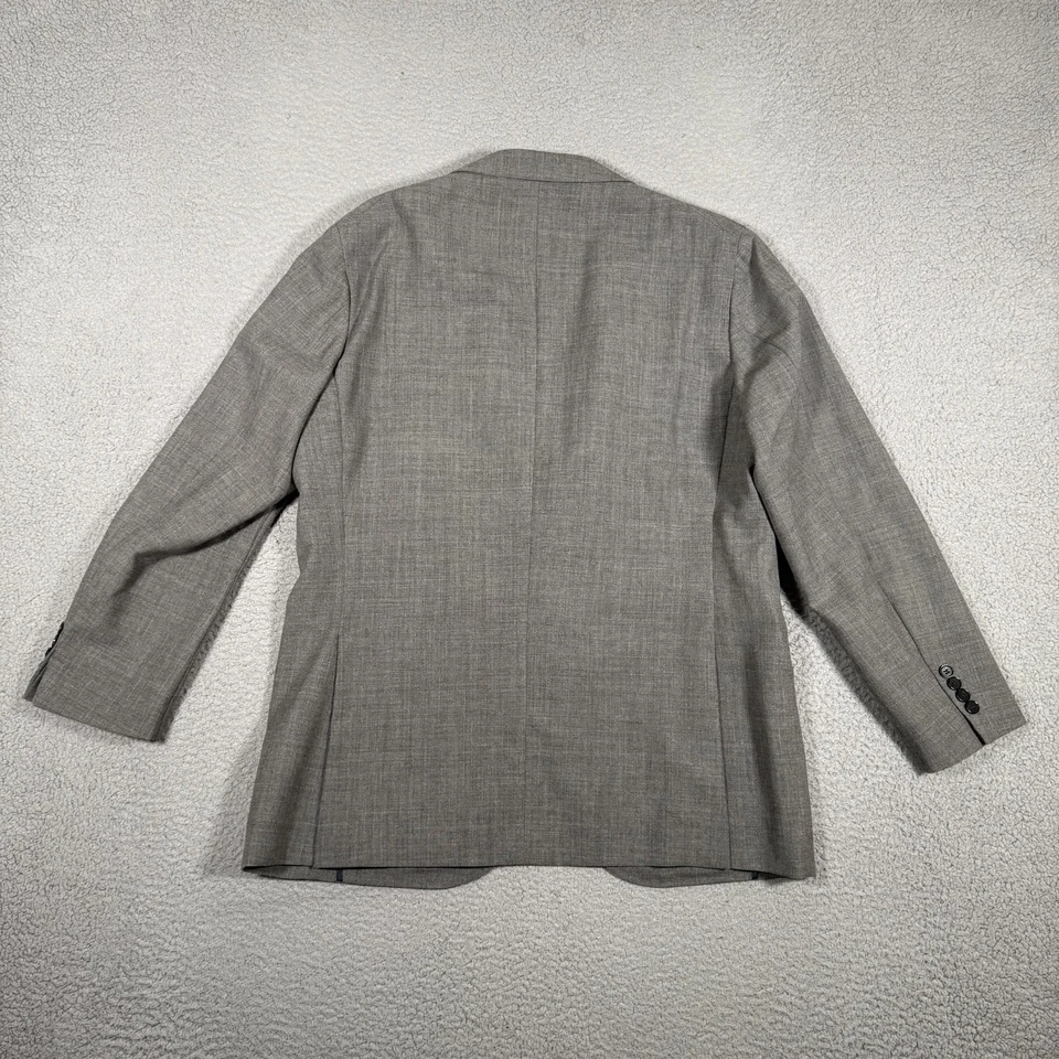 Spier & Mackay Suit Mens 46 40x31 Gray 100% Wool 2 Piece Preppy Casual Buckle - Image 3 of 4