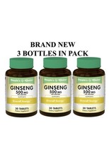 3 Bottles Ginseng 500mg 30 Tablets Dietary Supplement Tablets
