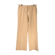 Elie Tahari Women  s Dress Pants Size 8 Beige Stretch Mid Rise Wide Leg NWT