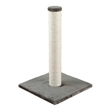 Parla 24.4 Inch Jute Cat Scratching Post with Plush Base, Gray