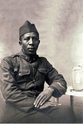 Black History, W.W. I, Pvt. James ''Jim'' McClanahan, Co. D, 506th, c1918, 4'' x 6''