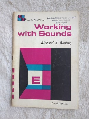 Working With Sounds Book E SPECIFIC SKILL SERIES Richard A Boning 1971 Ex Lib