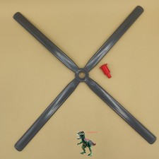 Playmobil Hubschrauber Helikopter - Farbe grau - Befestigungsst&uuml;ck - Oberrotor