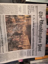 The Washington Post Tuesday February 25 2025 U.S. Votes against condemning...