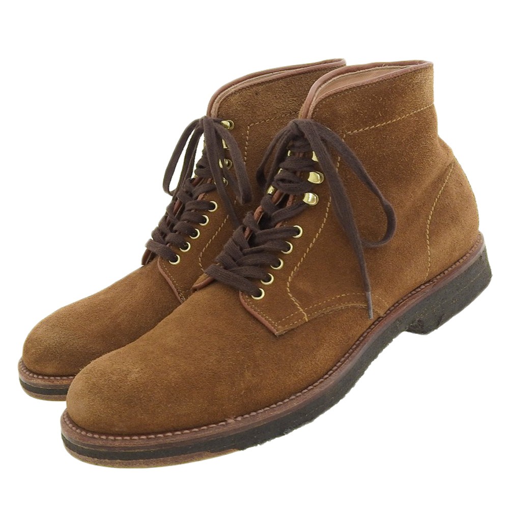 Alden 46054H Snuff Suede Plain Toe Boot