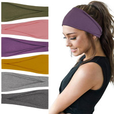 6 Pack Headbands for Women, Boho Wide Head Bands  Hair Accessories  Non Slip S