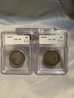 SILVER Barber Half Dollar ICG Graded Coin Lot, 1905-S G6, 1906-O G6