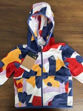 The North Face Kids Glacier Full Zip Hoodie Cave Blue Collage Shapes Print 3