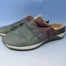 Ryka Womens Echo Puff Water Repellent Slip On Mules 10 W Wide Multicolor.