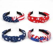 Red White and Blue Headband Hairband Patriotic American Flag Headband USA Hair