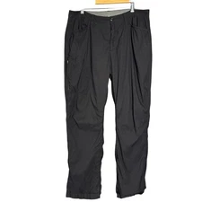 Eddie Bauer Pants Men 34x32 Black Insulated Cargo Pant Hiking Outdoor Tech