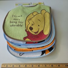 Winnie the Pooh 6 Pack Disney Baby Bibs in Package 2012