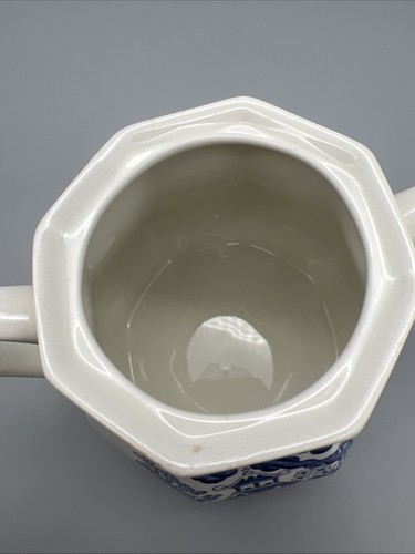 J&G Meakin Willow Ironstone Creamer & Sugar Bowl Royal Staffordshire Blue - Picture 8 of 12