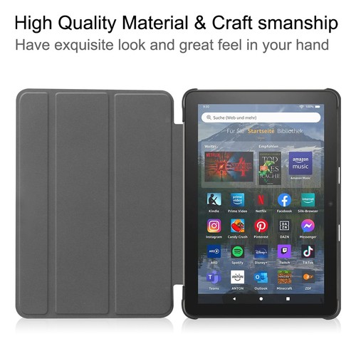 NEW - For AMAZON Fire HD 8 Plus Tablet Case Smart Book Stand Cover 10/12th Gen - Picture 4 of 20
