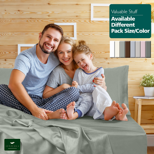 100% Cotton 4 Piece Bed Sheets Set Queen King Size With Pillowcases -Deep Pocket - Picture 55 of 72