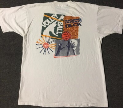 Vtg 90s Best On The Block Volleyball Faded Shirt XL Abstract School Track Grunge