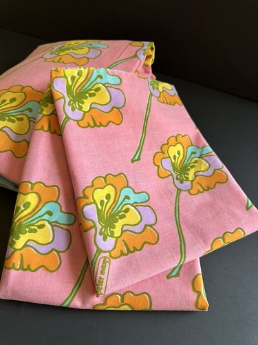 Peter Max Fabric Full Fitted Bed Sheet Pillow Cases Psychedelic Flower 60-70’s