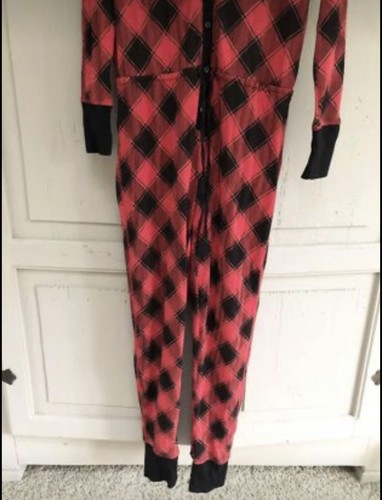 Neu Victoria’s Secret langer Thermo-Pyjama Jane Einteiler PJ rot Herbst Medium - Bild 4 von 4