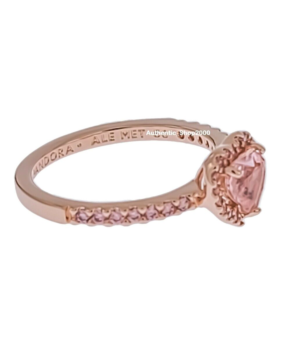 PANDORA Pink Pave Sparkle Elevated Heart Ring