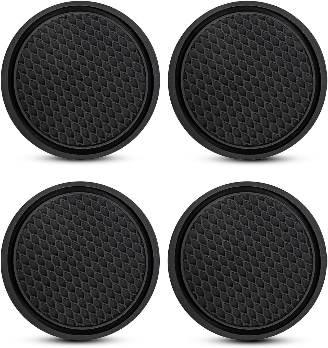 4 Pcs Insert Drink Mat Anti-Slip Cup Holder, Car Cup Coaster, Universal Non Slip