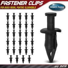 30x 10mm Bumper Cover Clip Push-Type with Closed End Retainers for Buick Pontiac