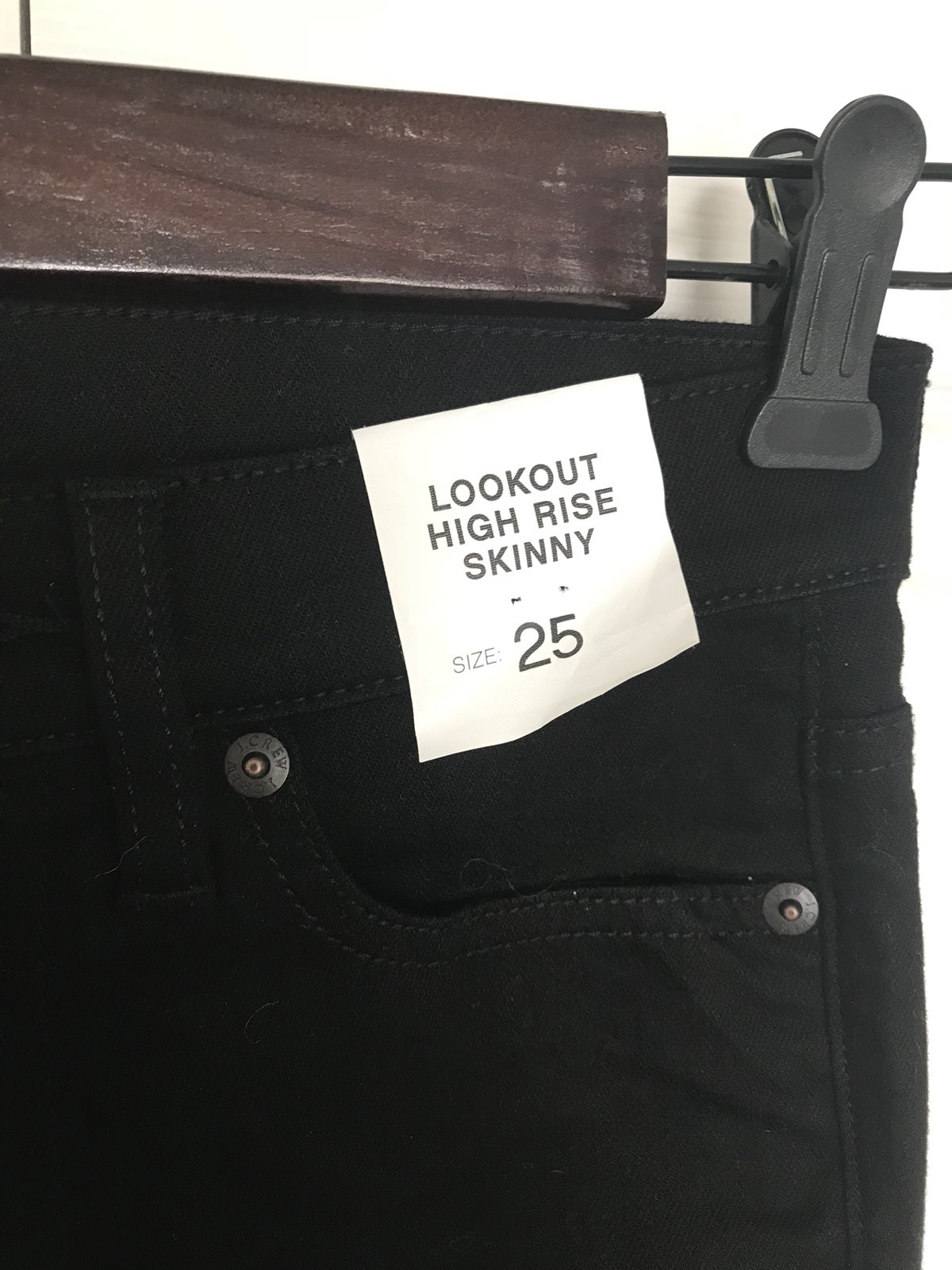 J.Crew 9" high-rise toothpick jean in black, size 25, SOLD OUT image 3