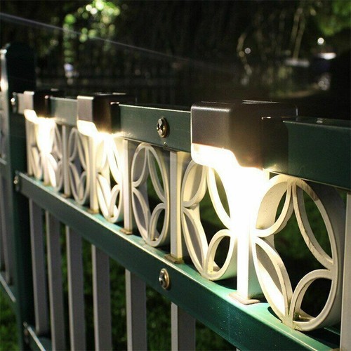 4/8 Pcs Solar LED Deck Lights Outdoor Path Garden Pathway Stairs Step Fence Lamp - Picture 17 of 18