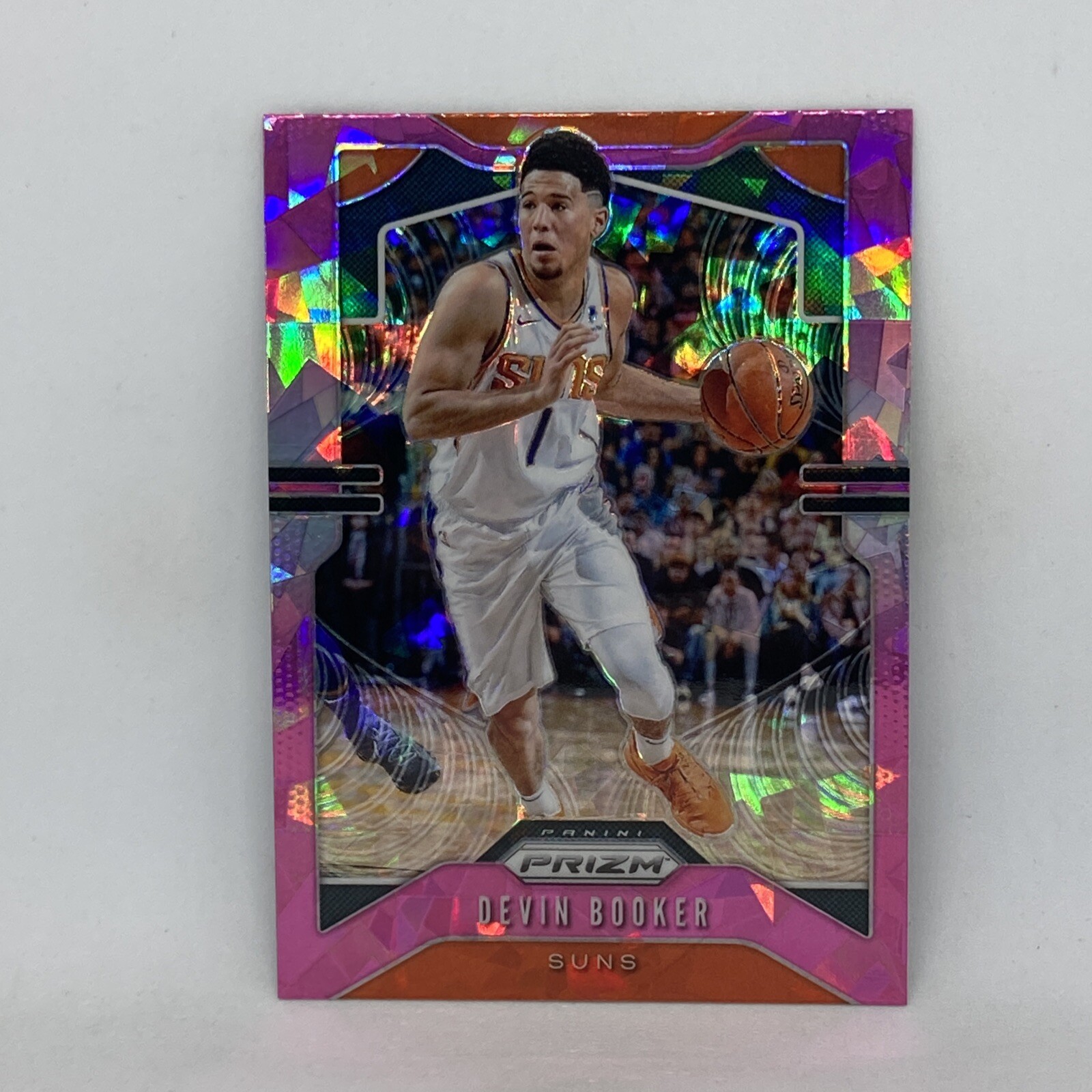 Devin Booker Pink Cracked Ice Prizm Insert 2019-20 Panini Prizm Basketball #67
