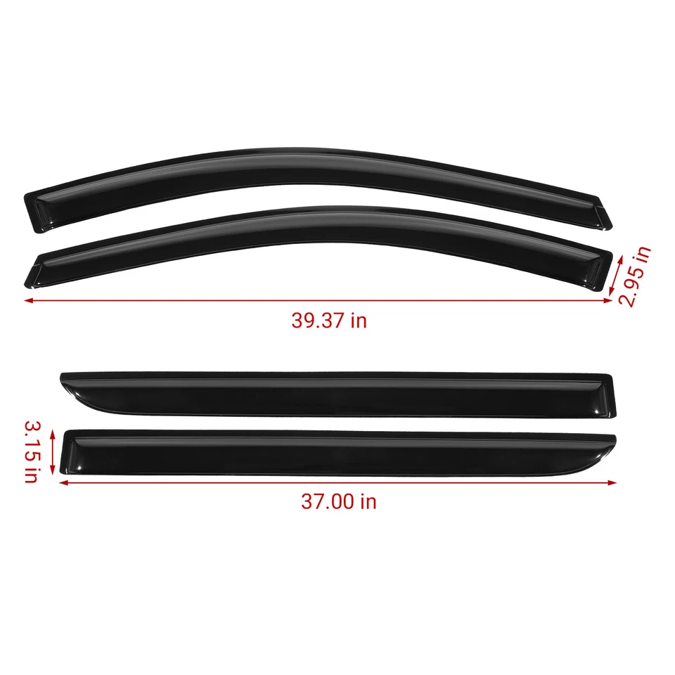 Fits Honda Odyssey 2005-2010 Side Window Visor Sun Rain Deflector Guard 4pcs Foto 2 de 4