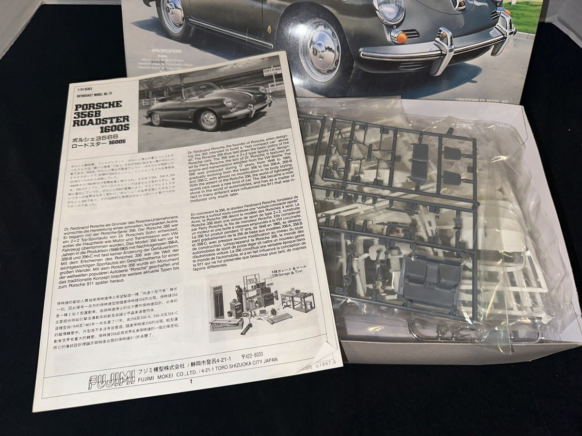 1/24ポルシェ356B 1600S ロードスターキット Fujimi Enthusiast Porsche 356B 1600S Roadster 1/24 Plastic