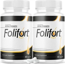 Folifort Hair Growth Pills Felfort Extra Strength Vitamins Supplement (2 Pack)