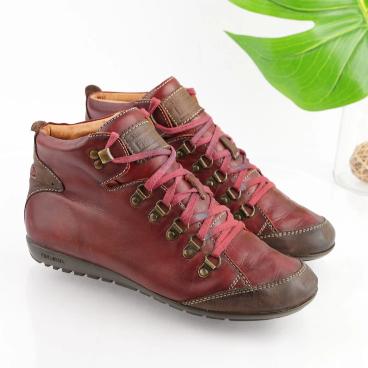 Pikolinos Women s Lisboa Boot Size 39 8 Lace Up Sneaker Red