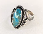 Bell Trading Sterling Silver Turquoise Ring Size 6.5 Vintage