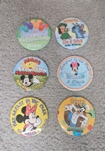 Lot Of 6 DISNEY Pinback Buttons Disney Land, Resort, Convention 3" #3