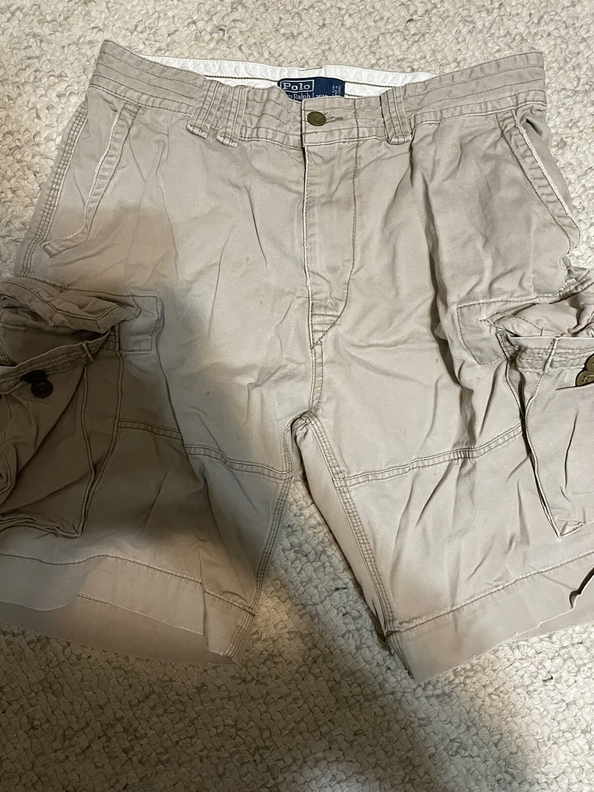Polo Ralph Lauren Cargo Shorts Men’s Size 33 Khaki Beige Tan