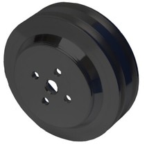 Big Block Ford Black Water Pump Pulley High Flow Bbf 426 460 2 Groove 2v 1970