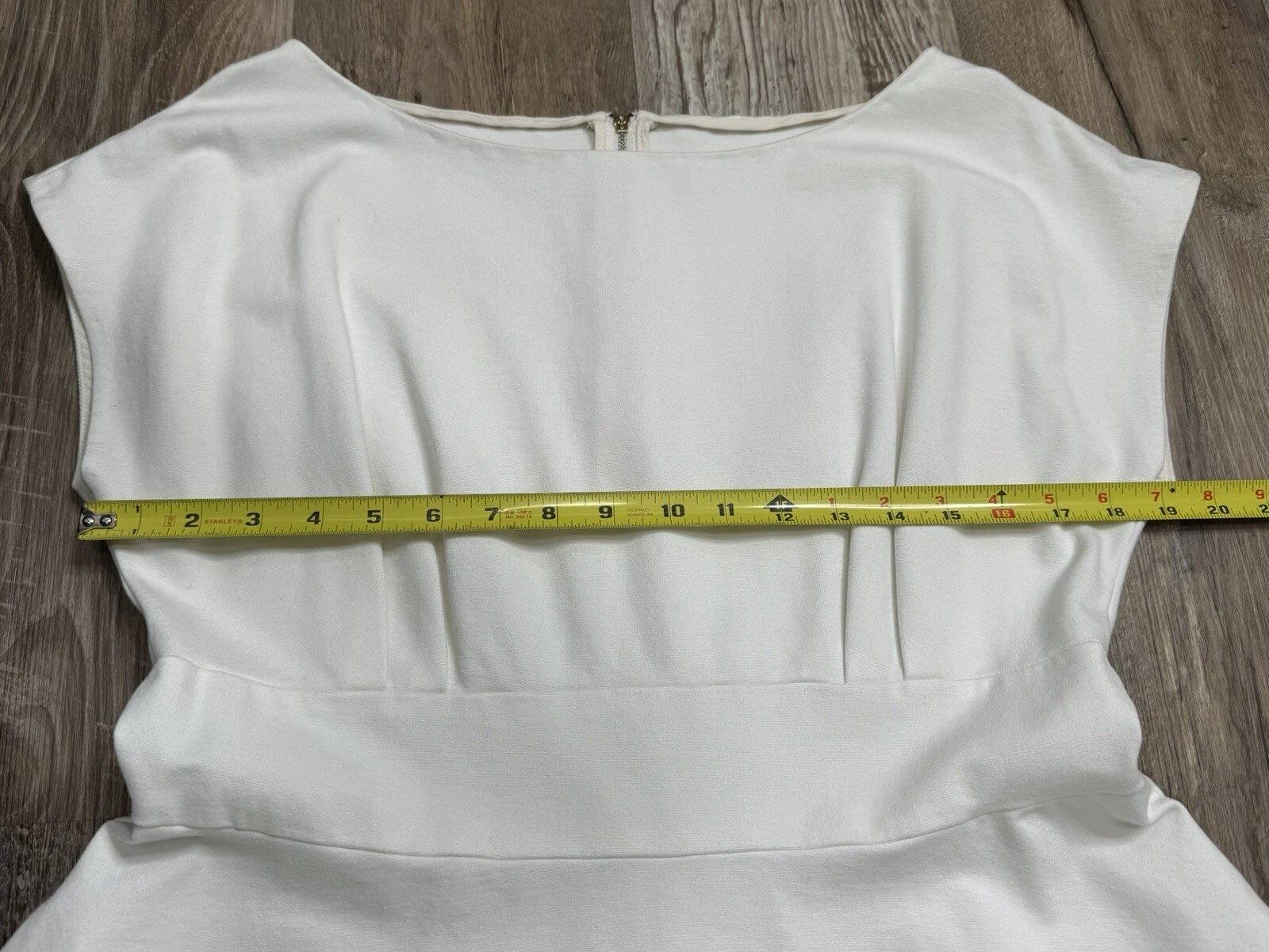Abito Kate Spade Bianco Ponte Fiorella Occhiello Orlo X large Collo Barca