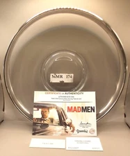 vintage mid century modern  Artist Orange enamel bowl abstract 7" Home Decor