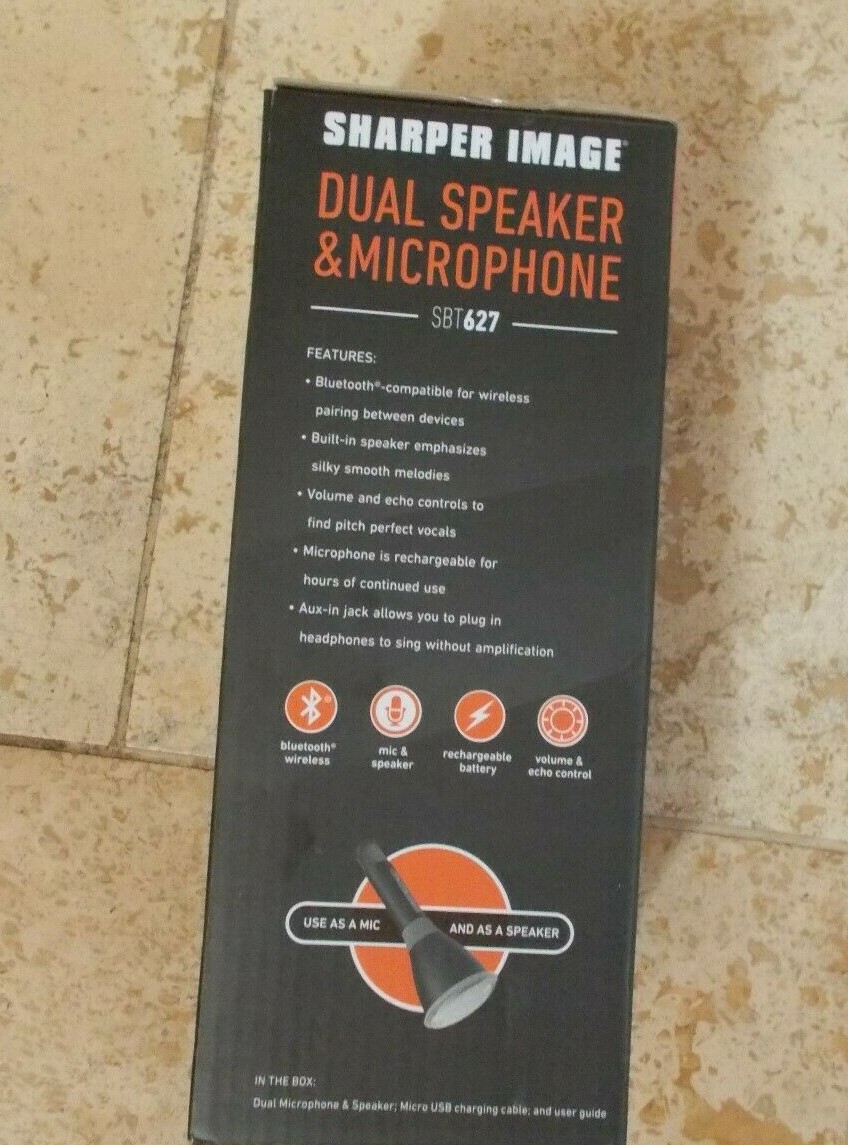 sharper image dual speaker and microphone