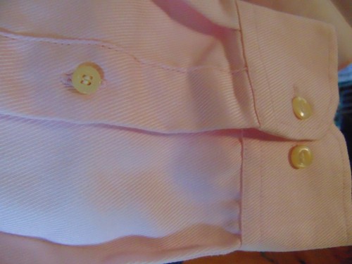 Mens Pink BHS Cotton/Polyester Shirt, Collar 39cm/15 and half inch - Picture 3 of 3