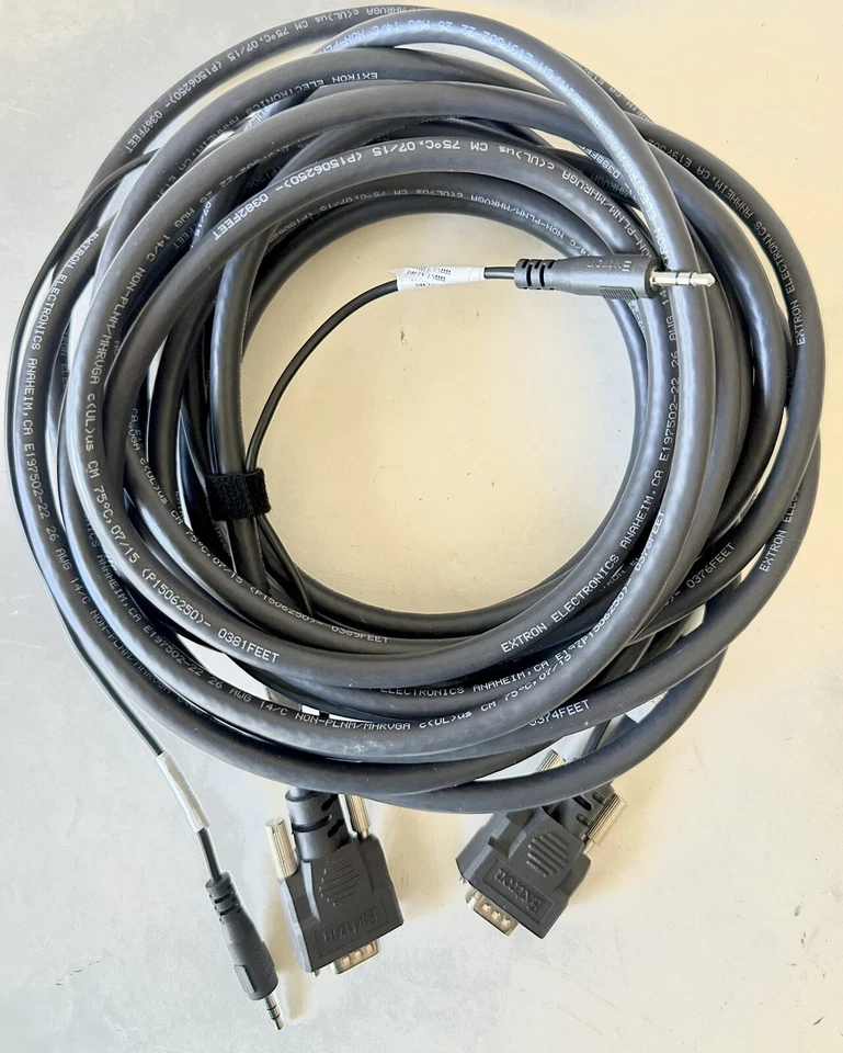 Extron Drawer 26-490-04 VGA-A M-M MD 25ft. Cable NON-PLNM/MHRVGA w/ 3.5mm Audio - Image 2 of 4