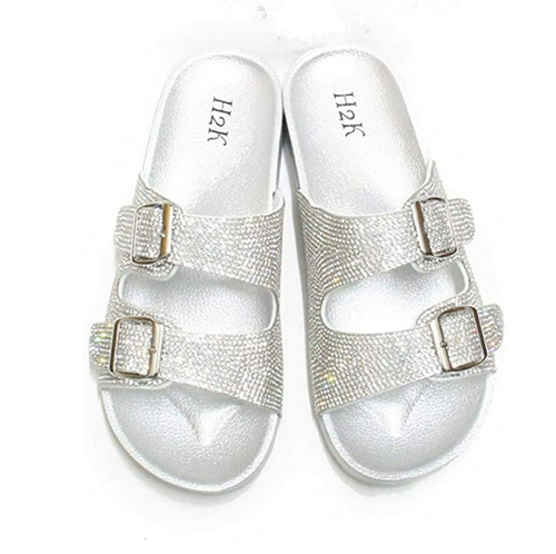silver sparkle sliders